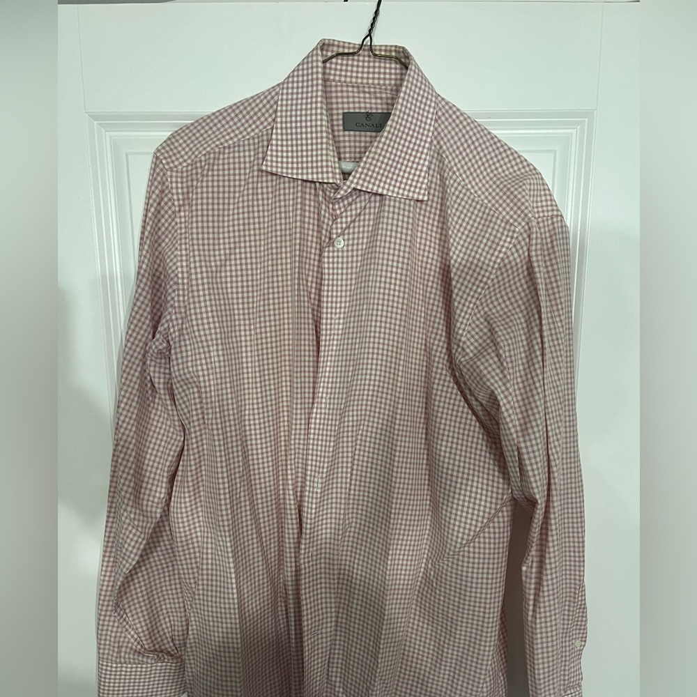 Canali checkered dress shirt